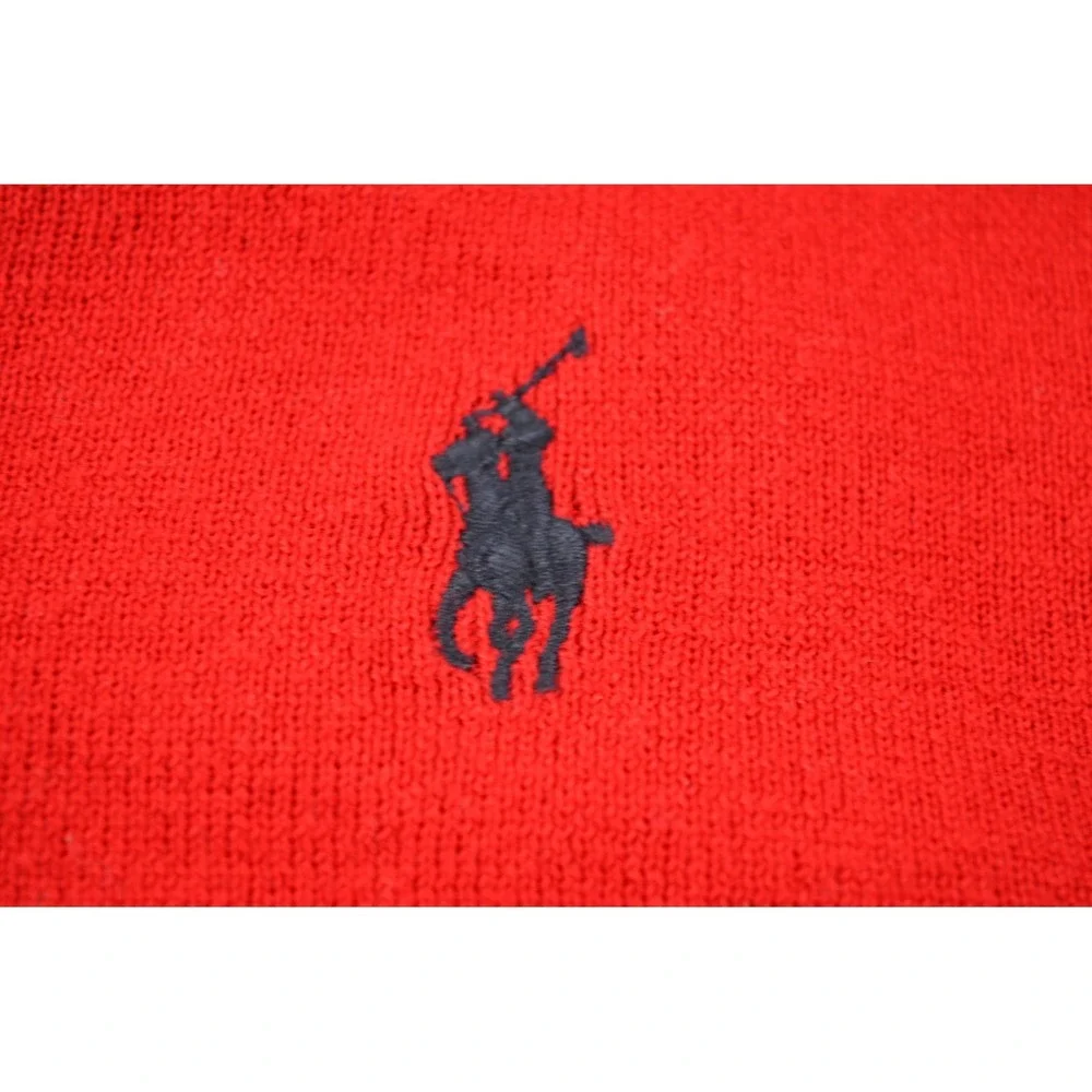 Polo Ralph Lauren Red Sweater Vest Mens XXL V-Neck Pony Logo 100% Pima Cotton